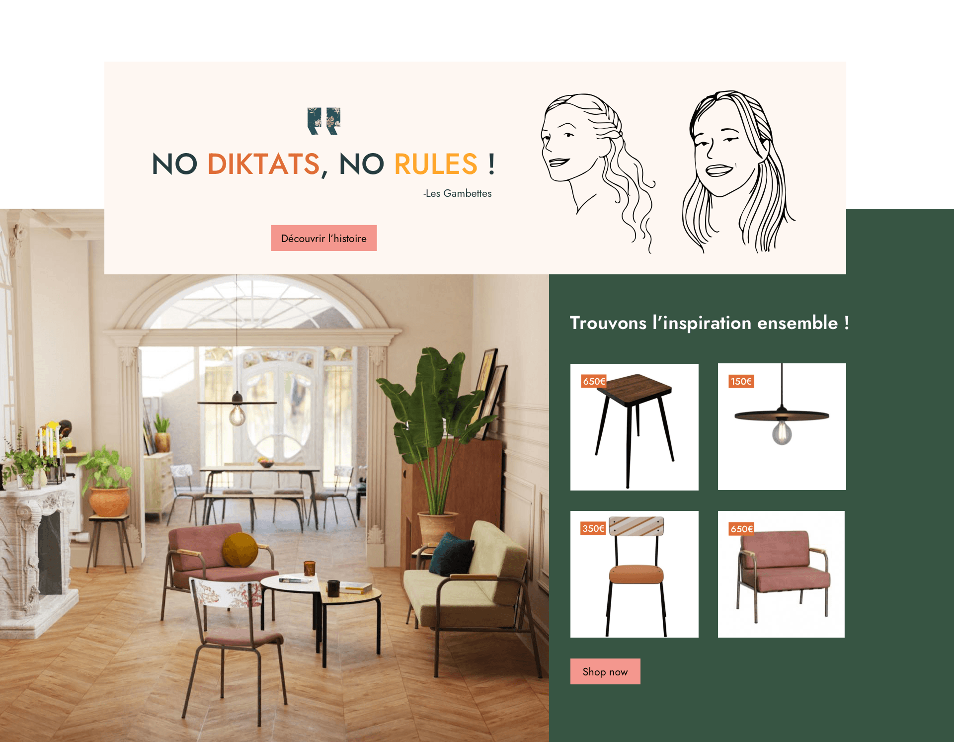 Website design section