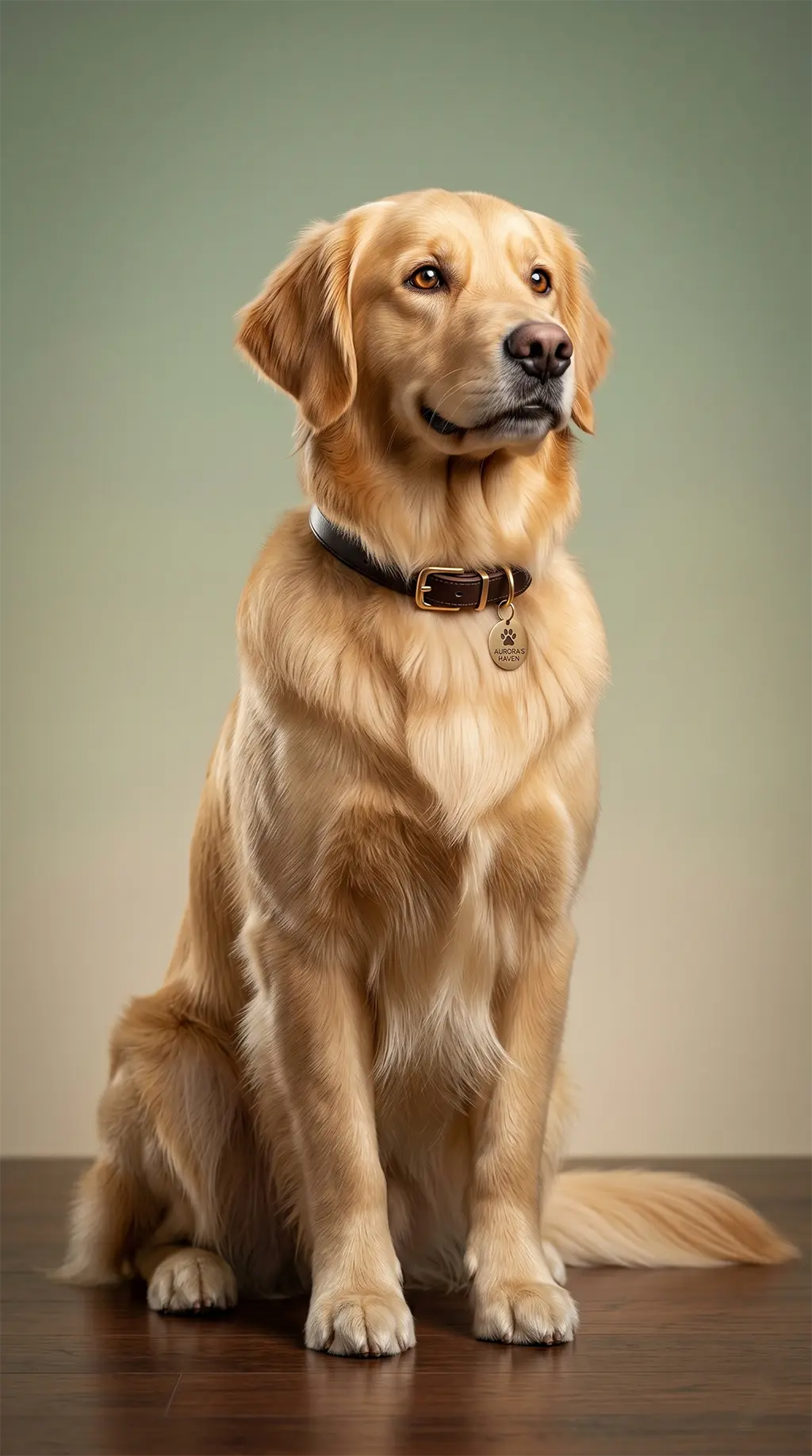 freshly groomed dog with a neat coat, looking clean and well cared for.