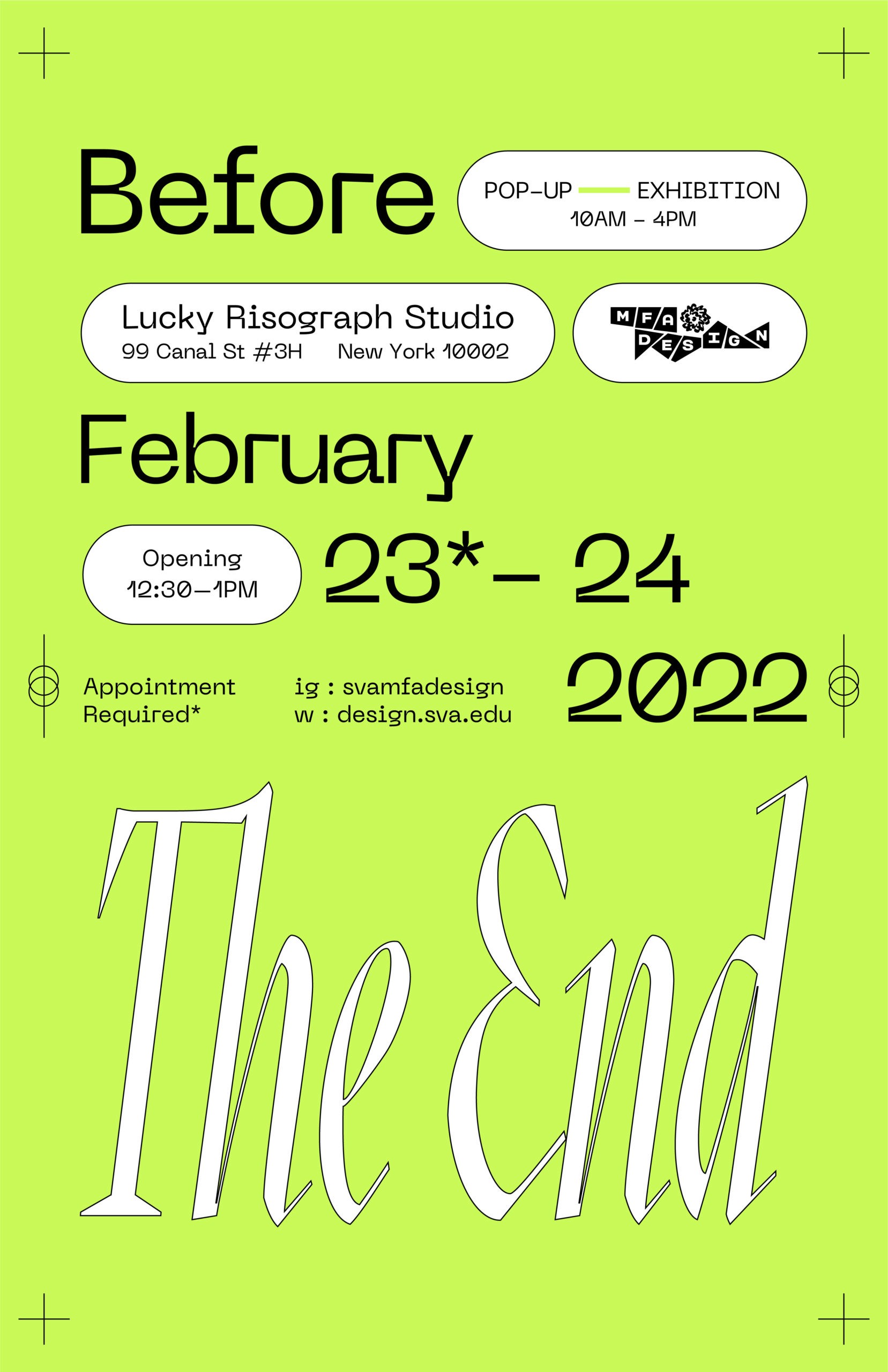 Poster for Pop-up Exhibition between February 23-24 2022