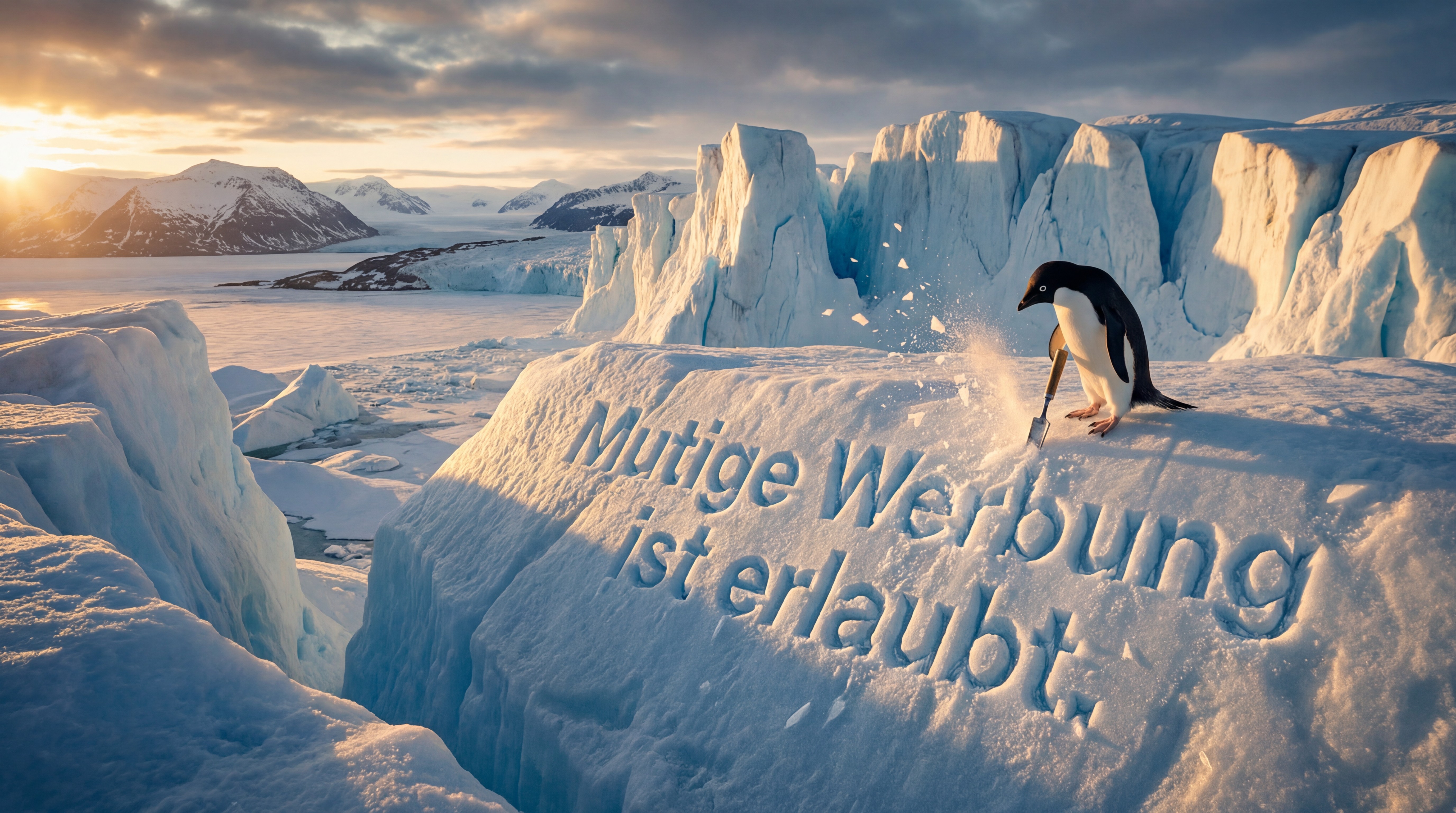 Künstliche intelligenz Werbung mit Pingouin