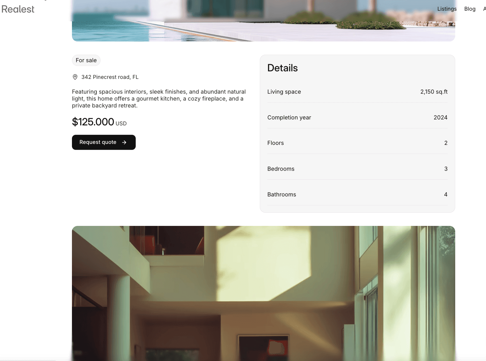 User interaction scenario highlighting improved navigation flow and engagement on landing page