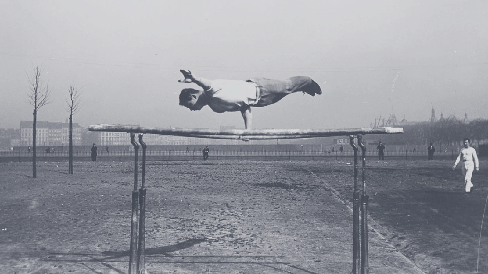 woman running in the forest