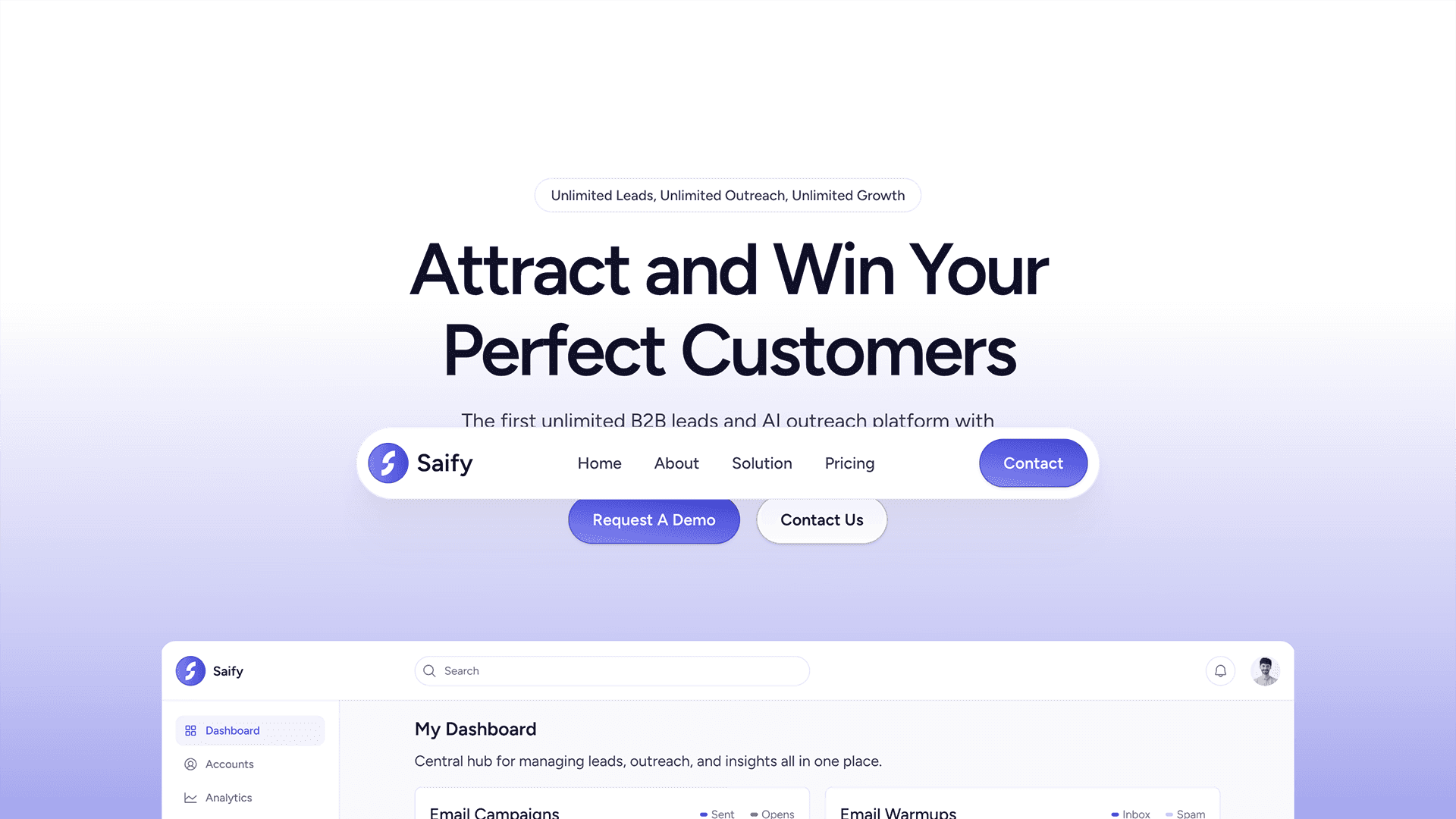 Saify Framer template