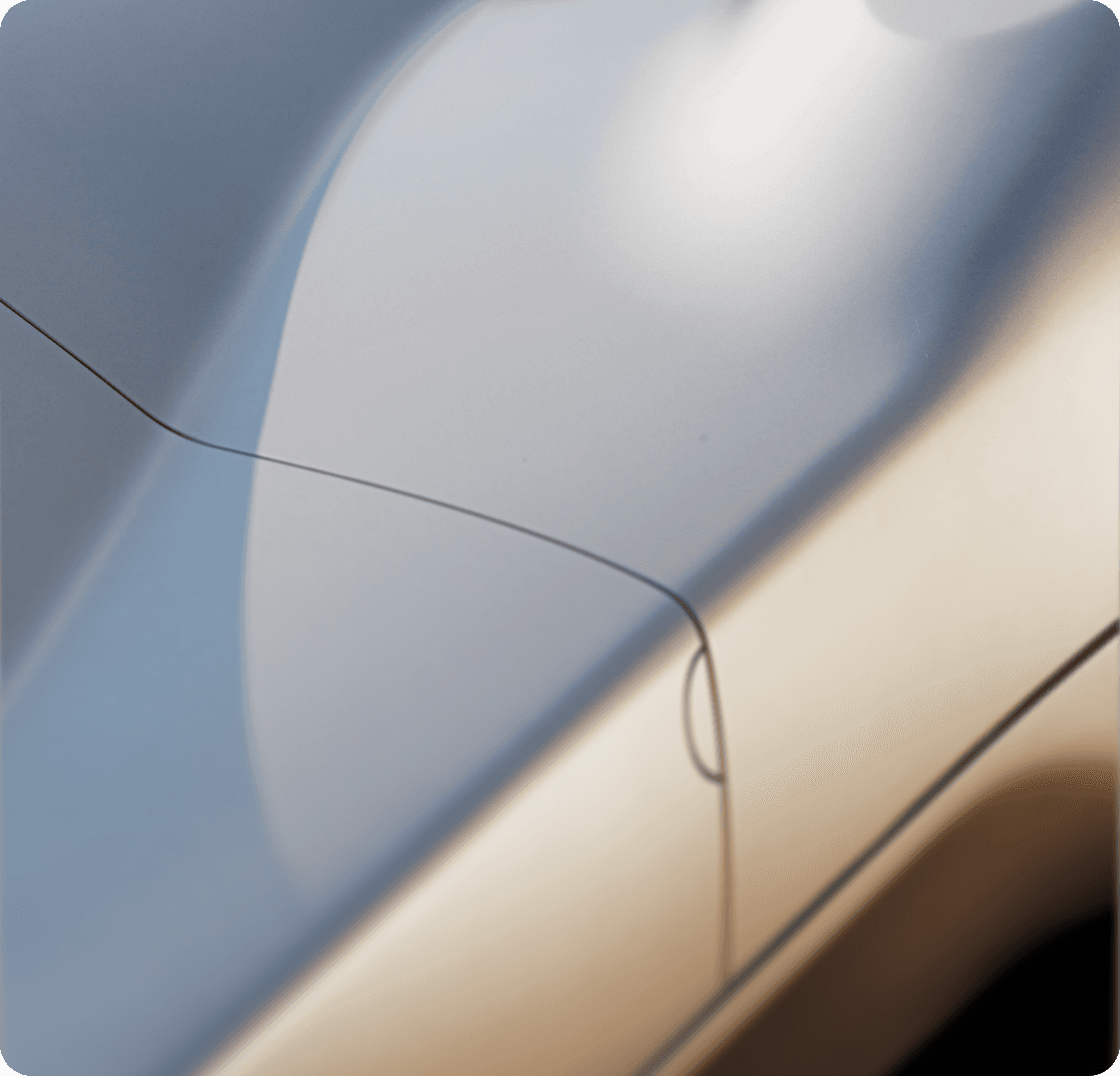 A image of the side surfaces and door of a 1:1 scale prototype design and developed by IED for Pagani Automobili.