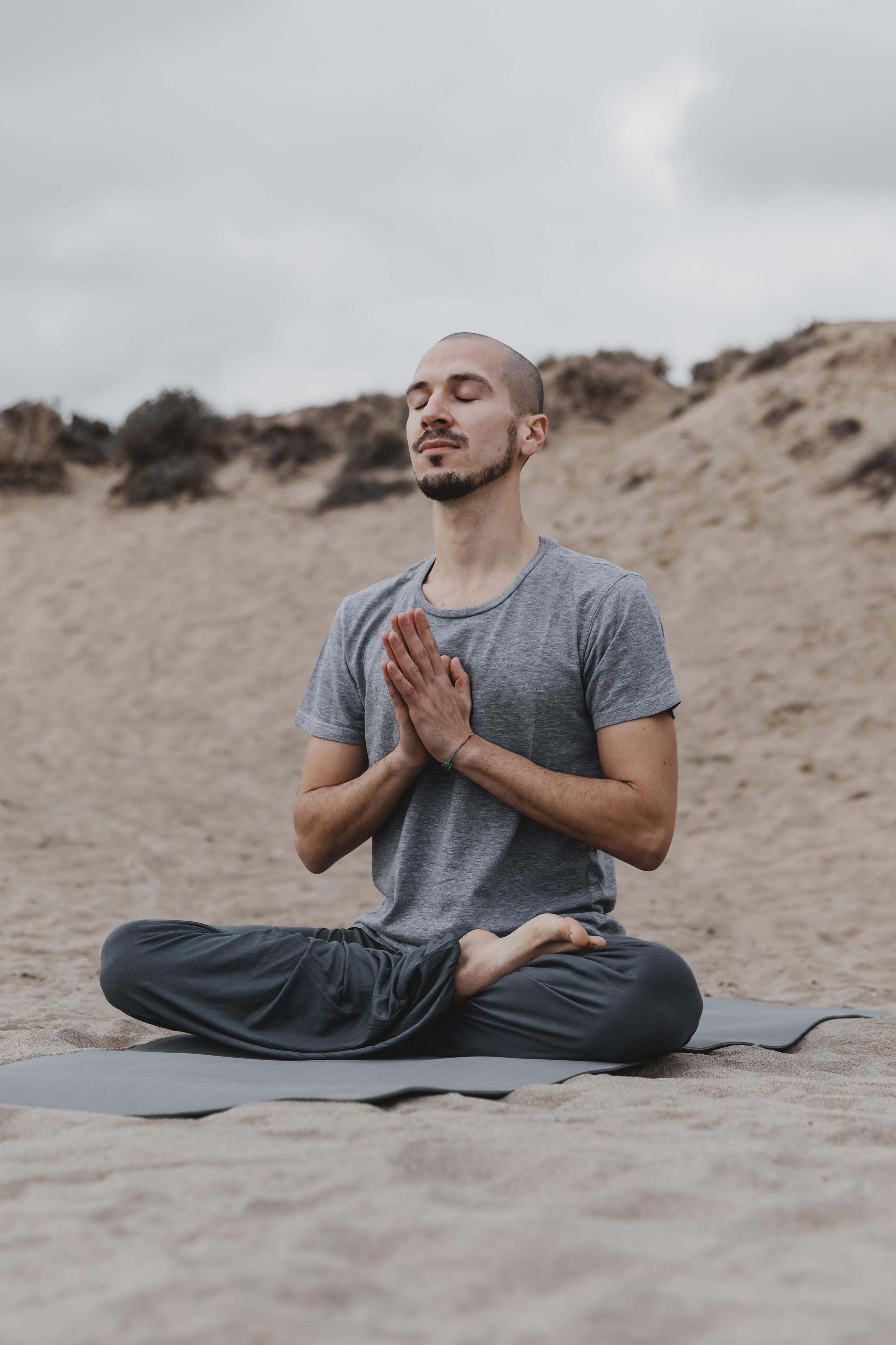 Man meditating