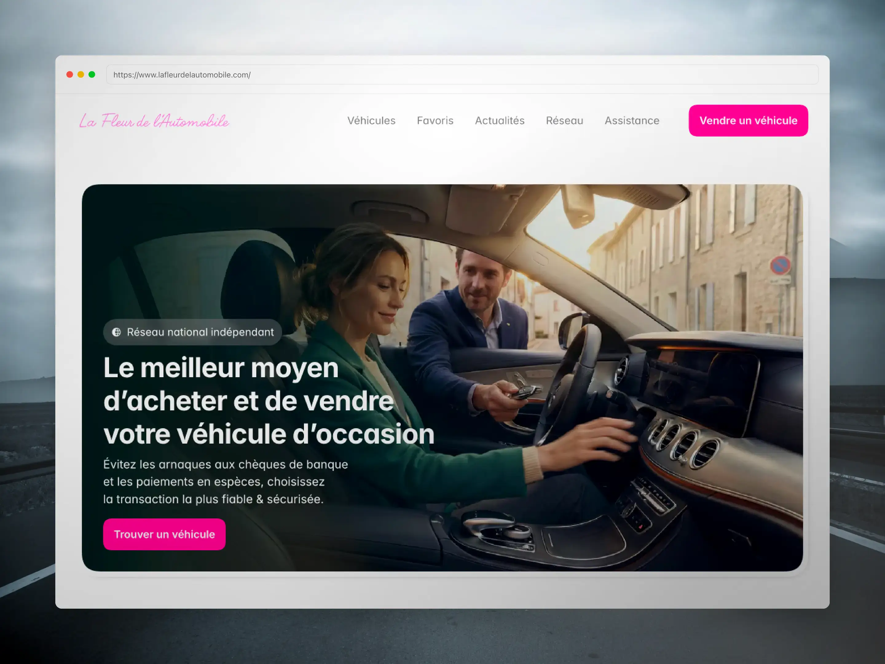 Site web Framer d'une franchise de vente de véhicules d'occasion dans le grand-est près de Metz et du Luxembourg