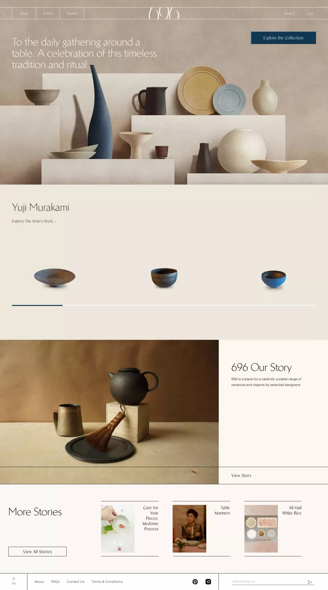 696 NYC ecommerce page screenshot showcasing Design and Furniture & Interiors design
