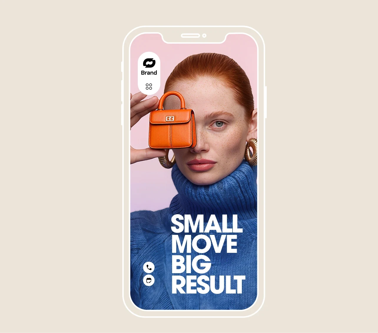 Minimal background, beige tones