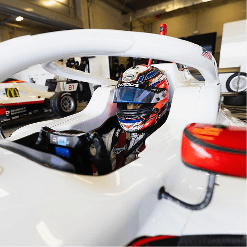 Vivek Kanthan sitting in his car