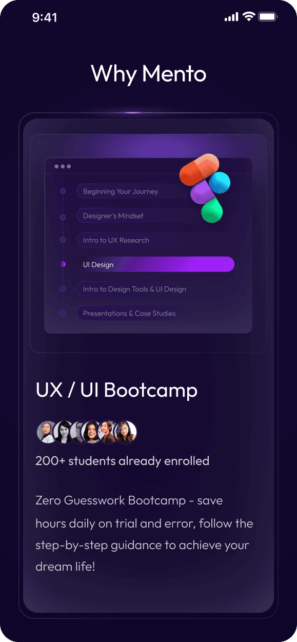Phone screen showing a dark website interface