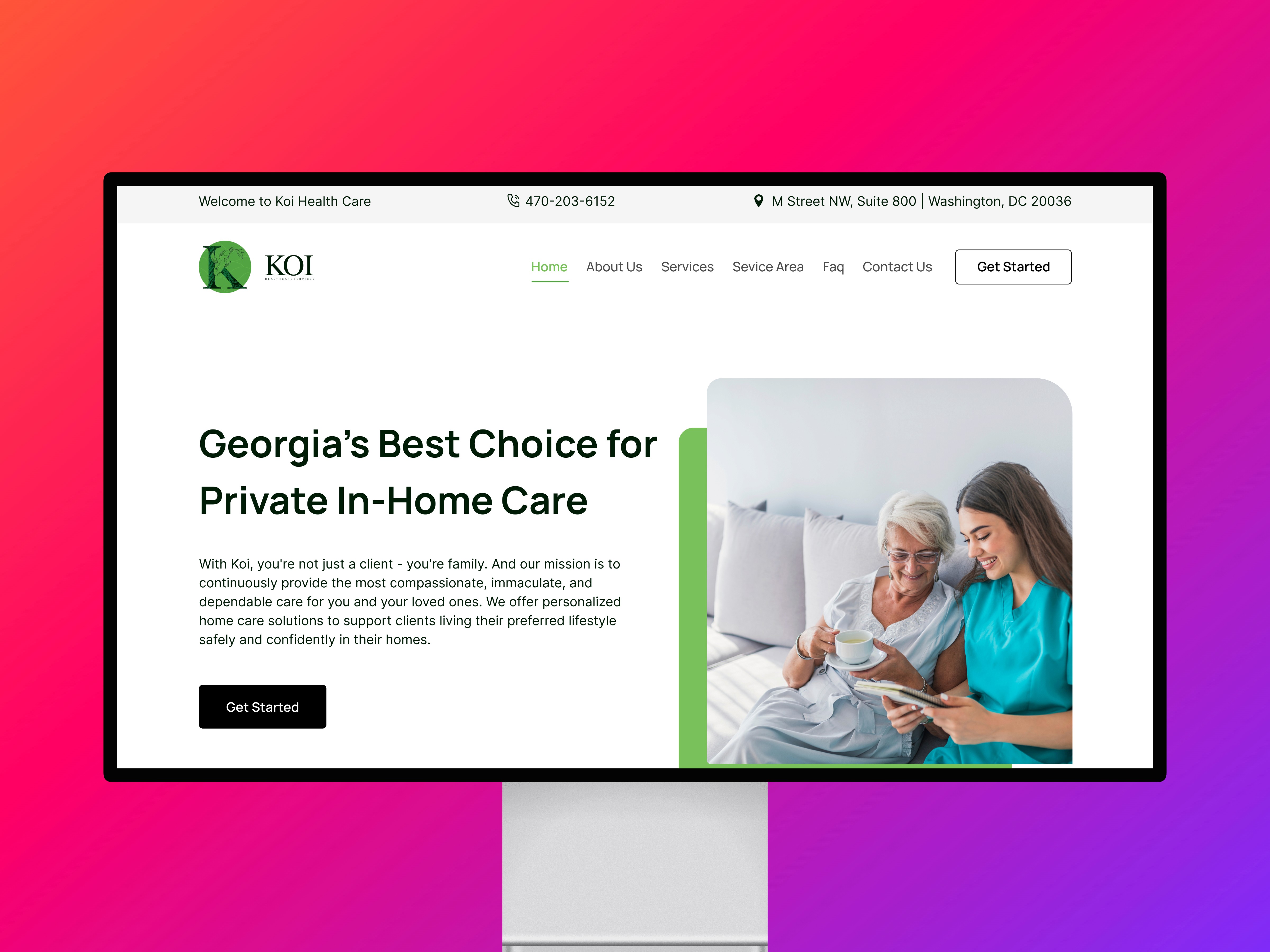 health care website design