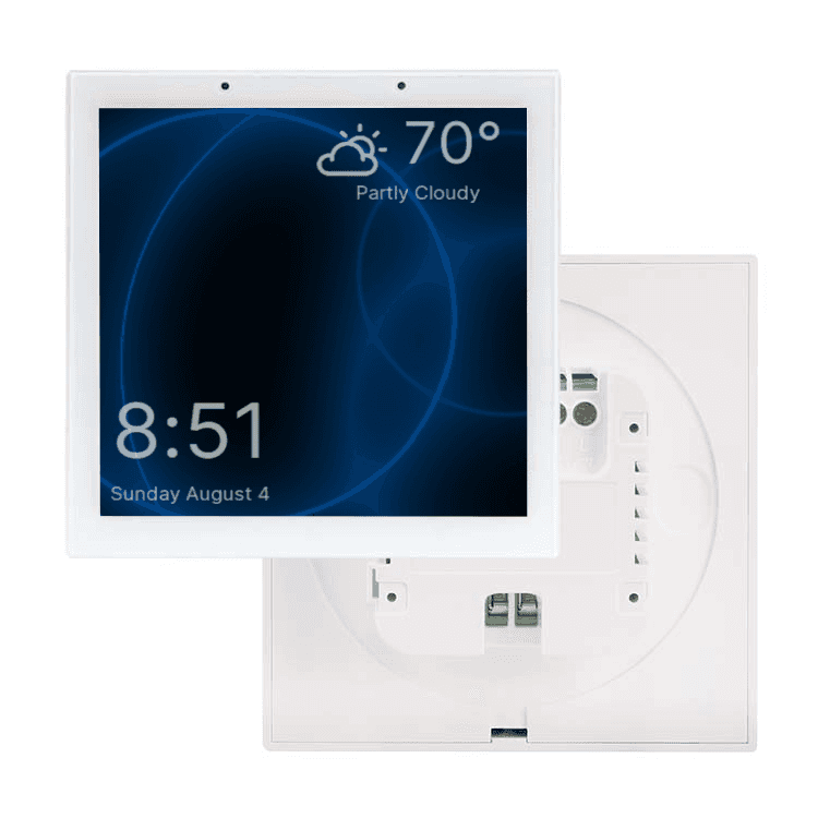 Smart thermostat with clock and weather display