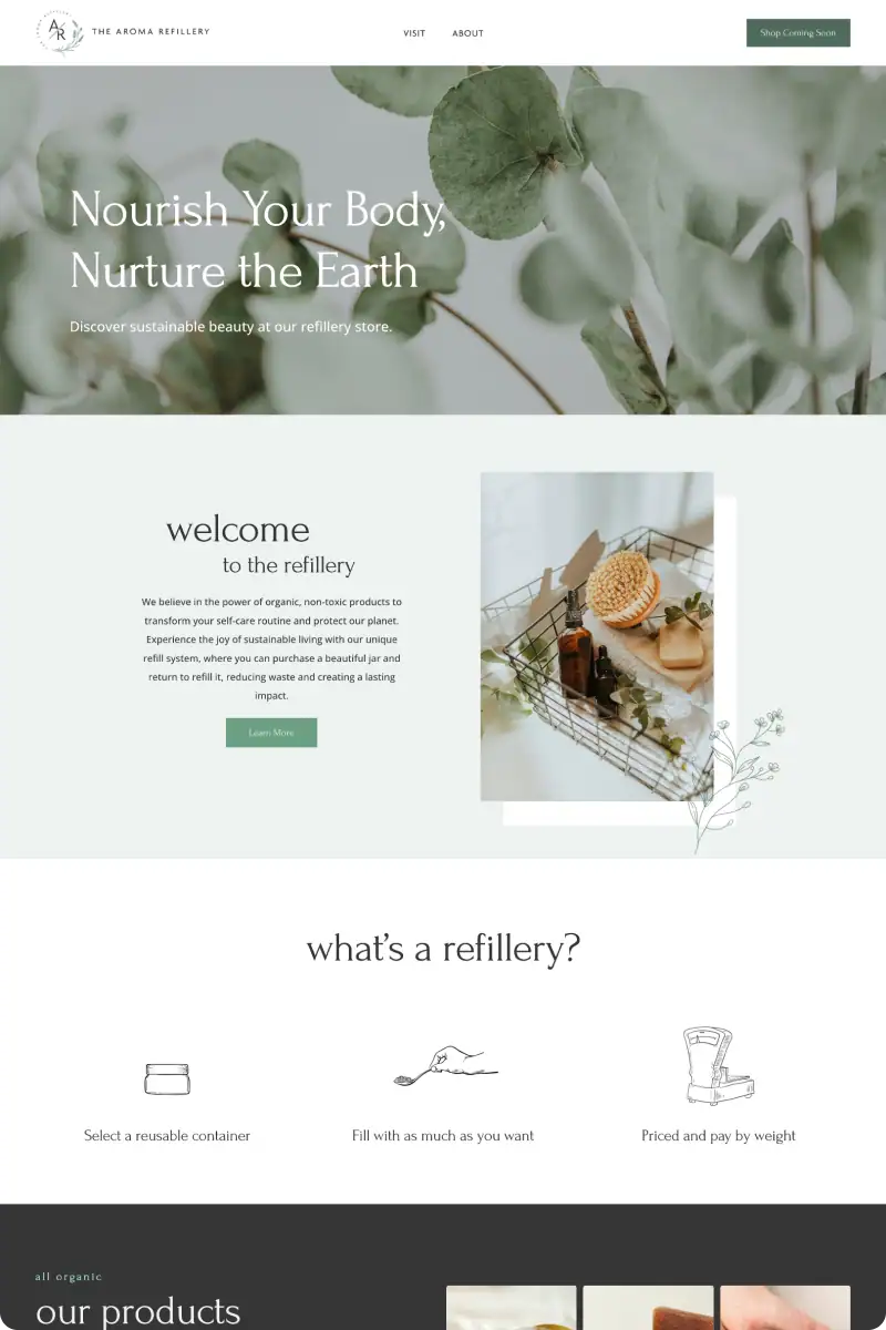 Aroma Refillery Homepage