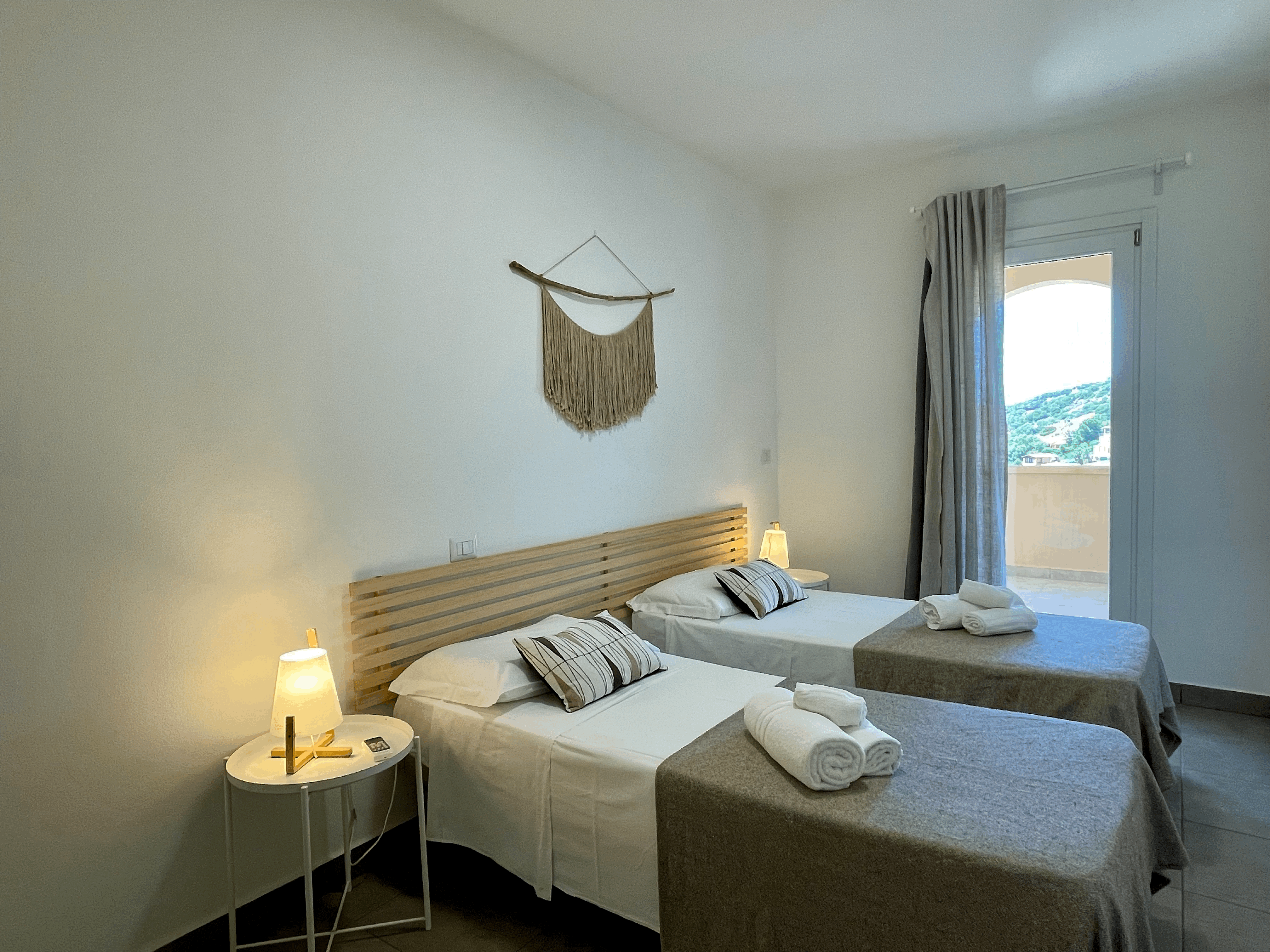 Camera con letti singoli del Trilocale Shardana Superior