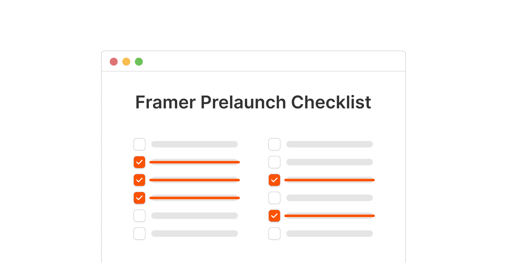 Framer prelaunch checklist