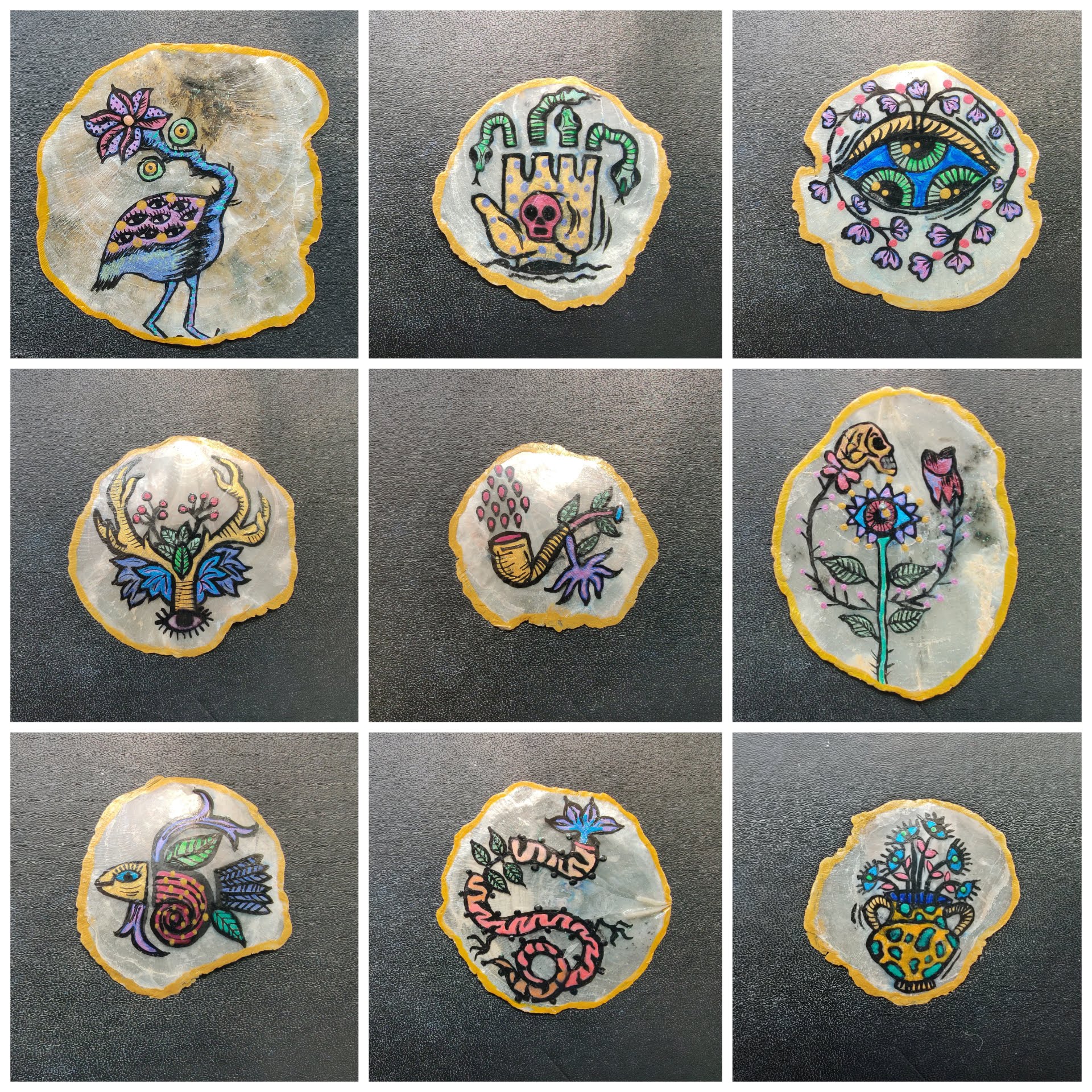 herd of sheep on road painting