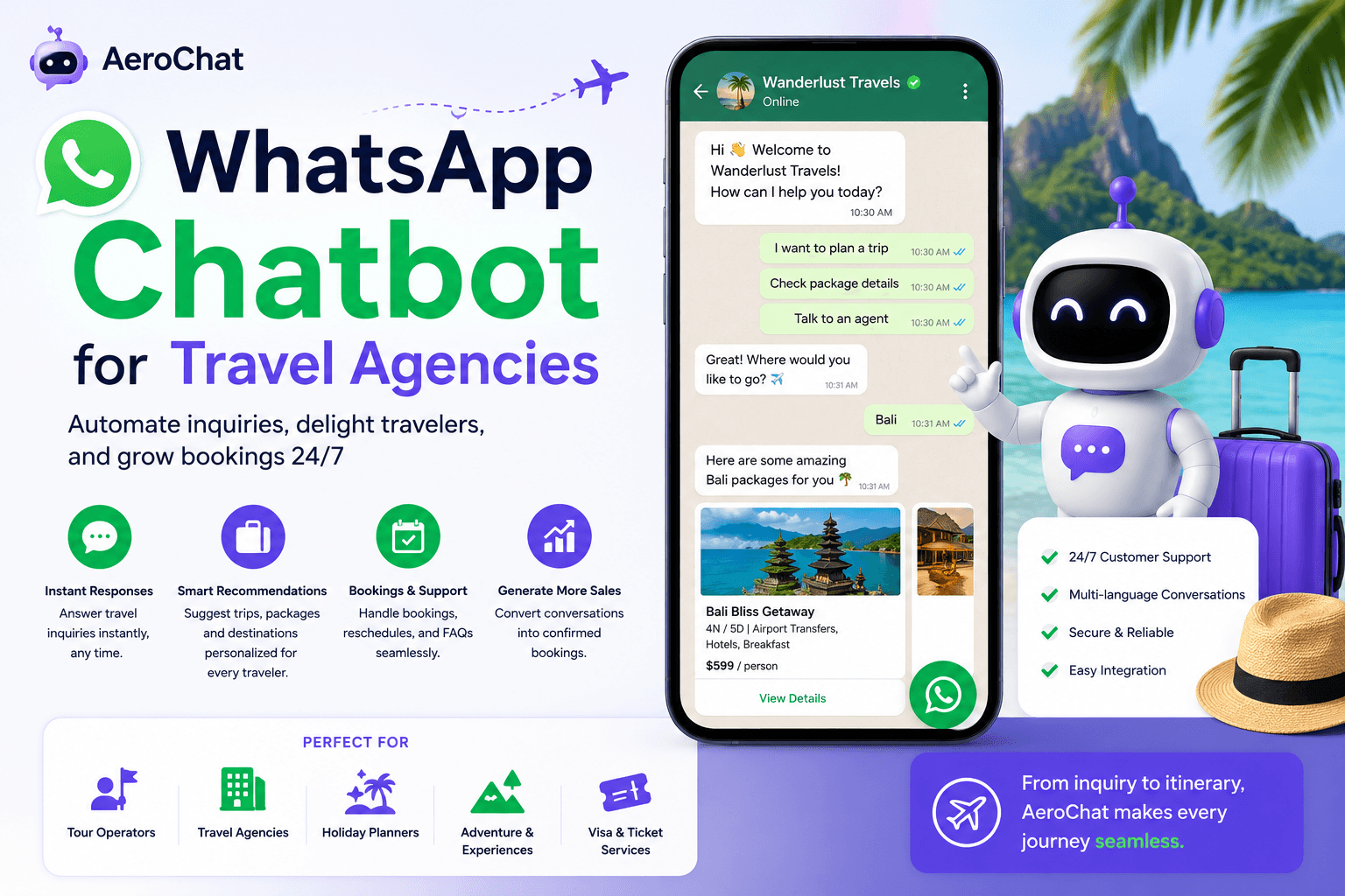 WhatsApp Chatbot for Travel Agencies