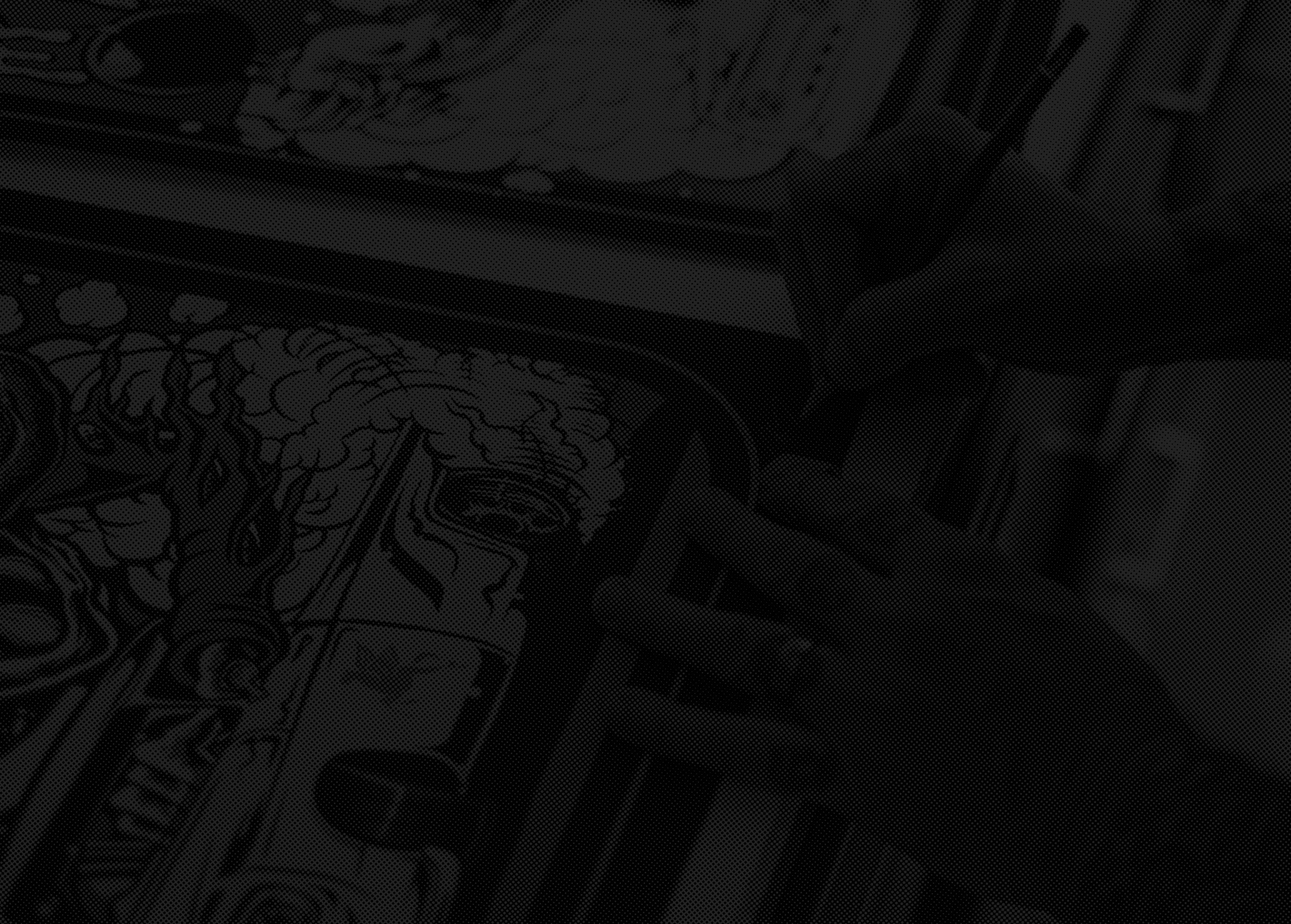 Black and gray halftone image of Dirty Donny signing his “Decayed Drifter” Mobil 1 DR1VRS Club print.