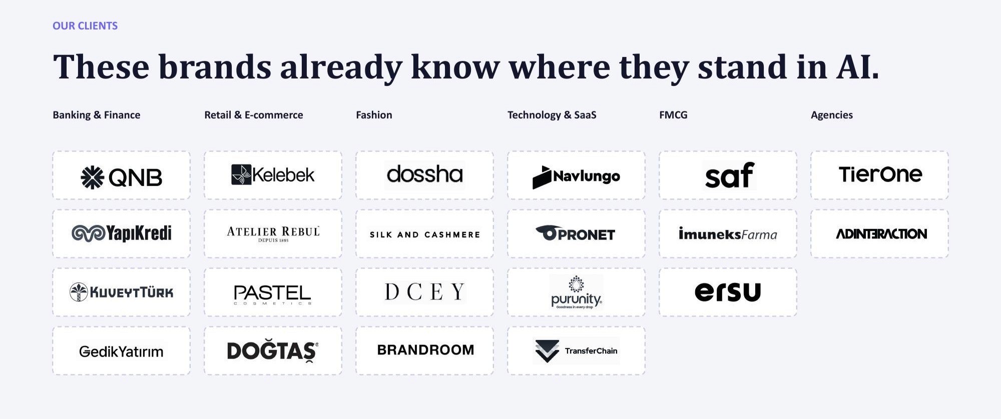 A selection of Visby's clients by sector