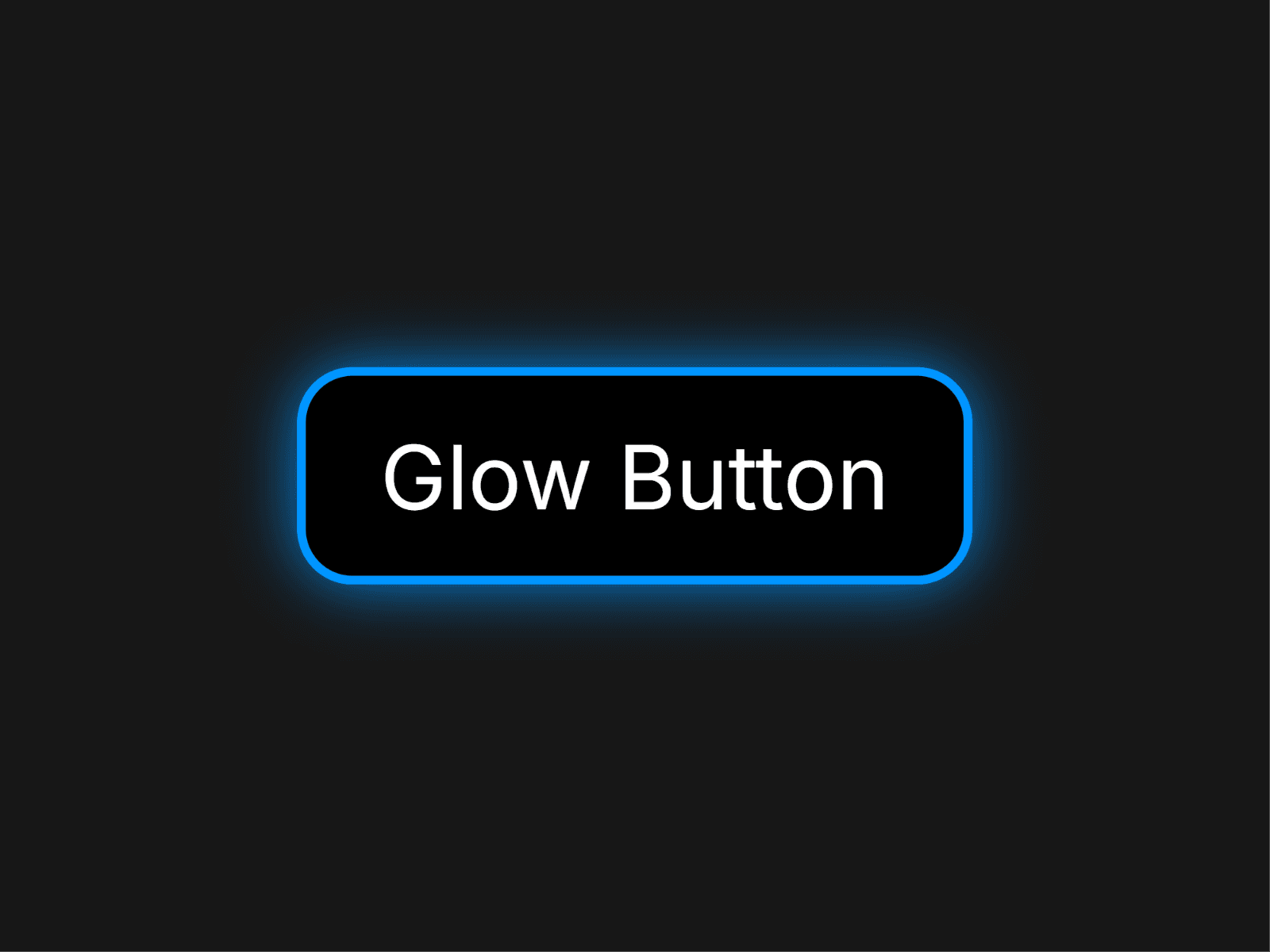Glowing button in hover state