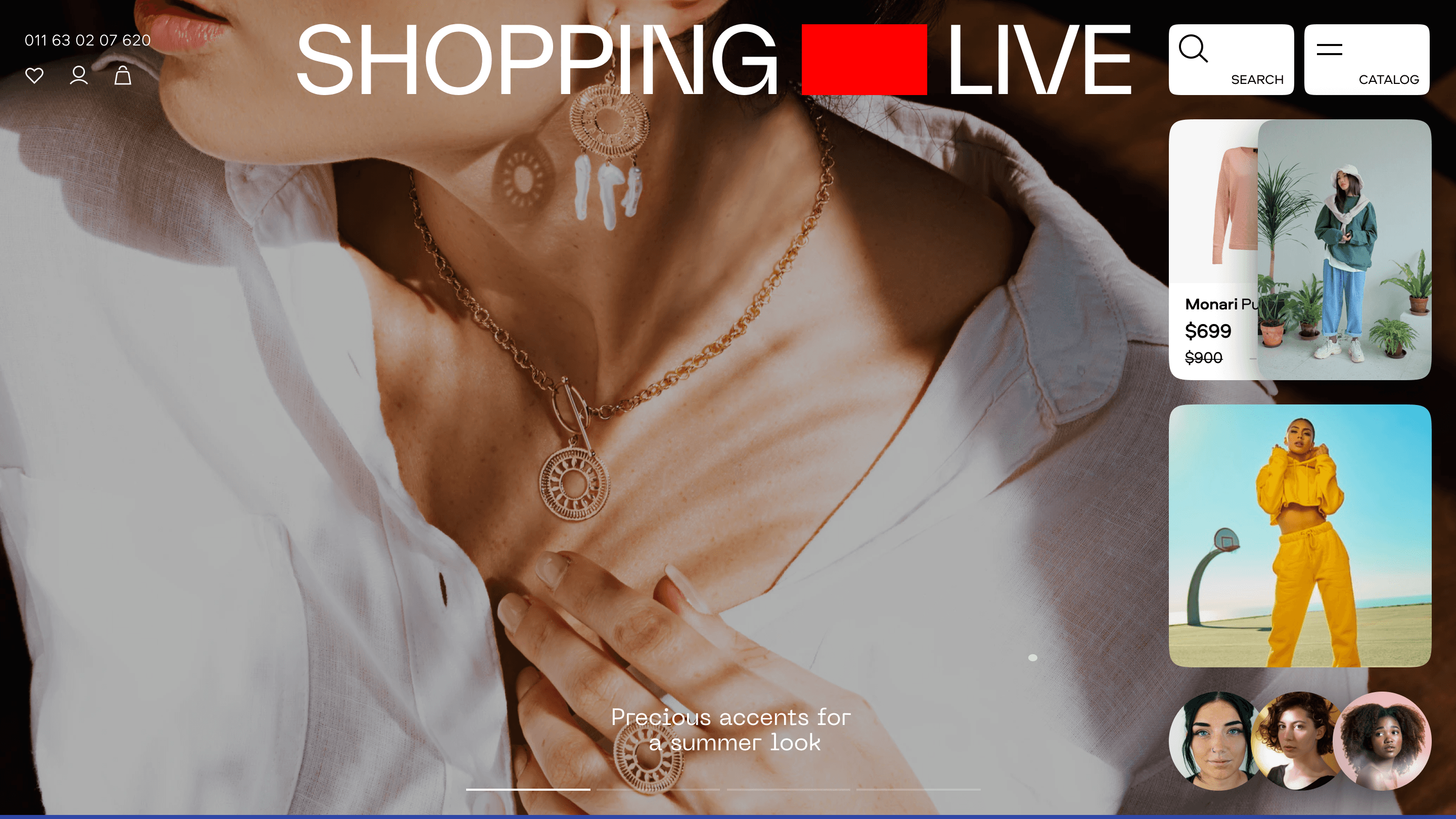 Shopping Live e-commerse platform concept