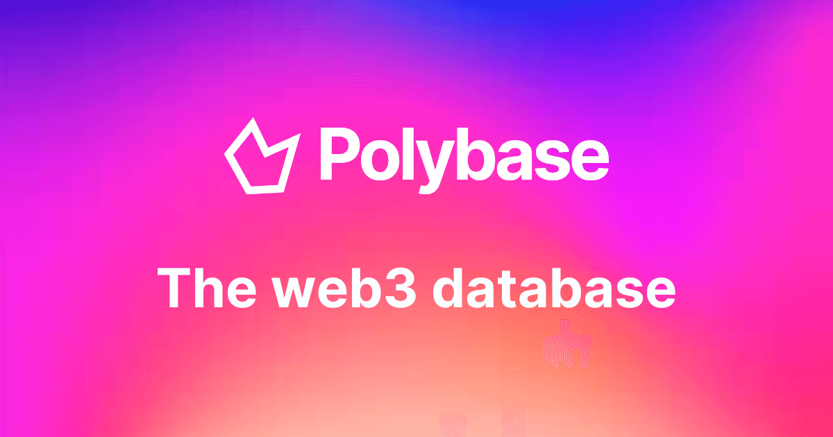 Polybase logo with The web3 database slogan