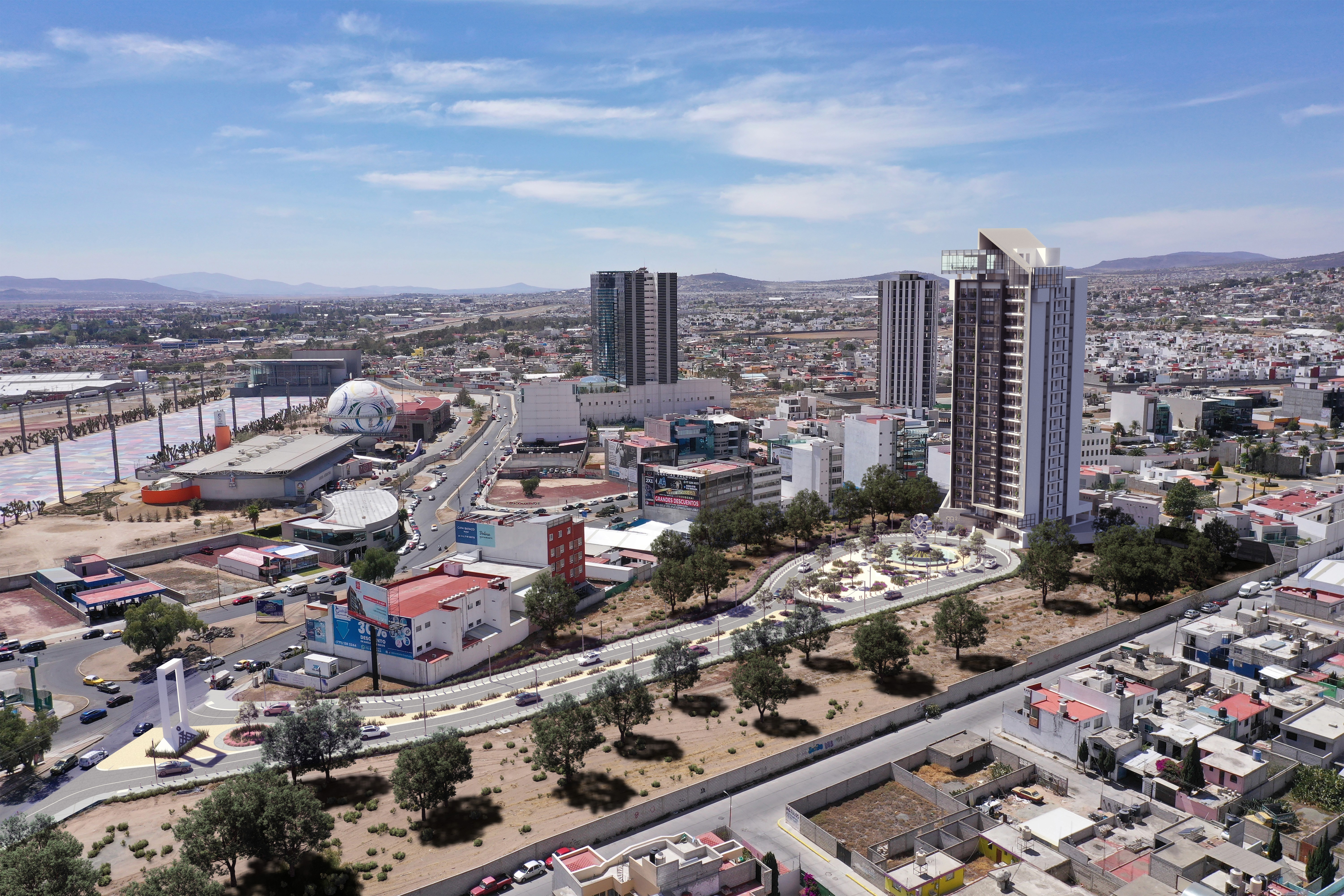 3D rendering of a proposed commercial complex