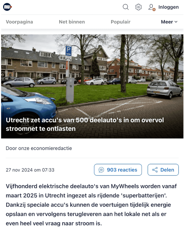 Dutch article of nu.nl