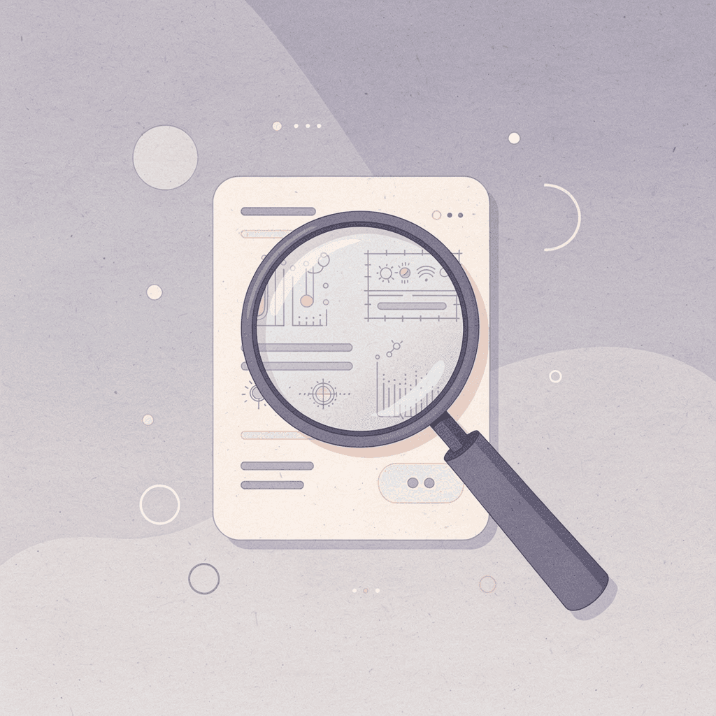 Scene of magnifying glass uncovering hidden closure tasks