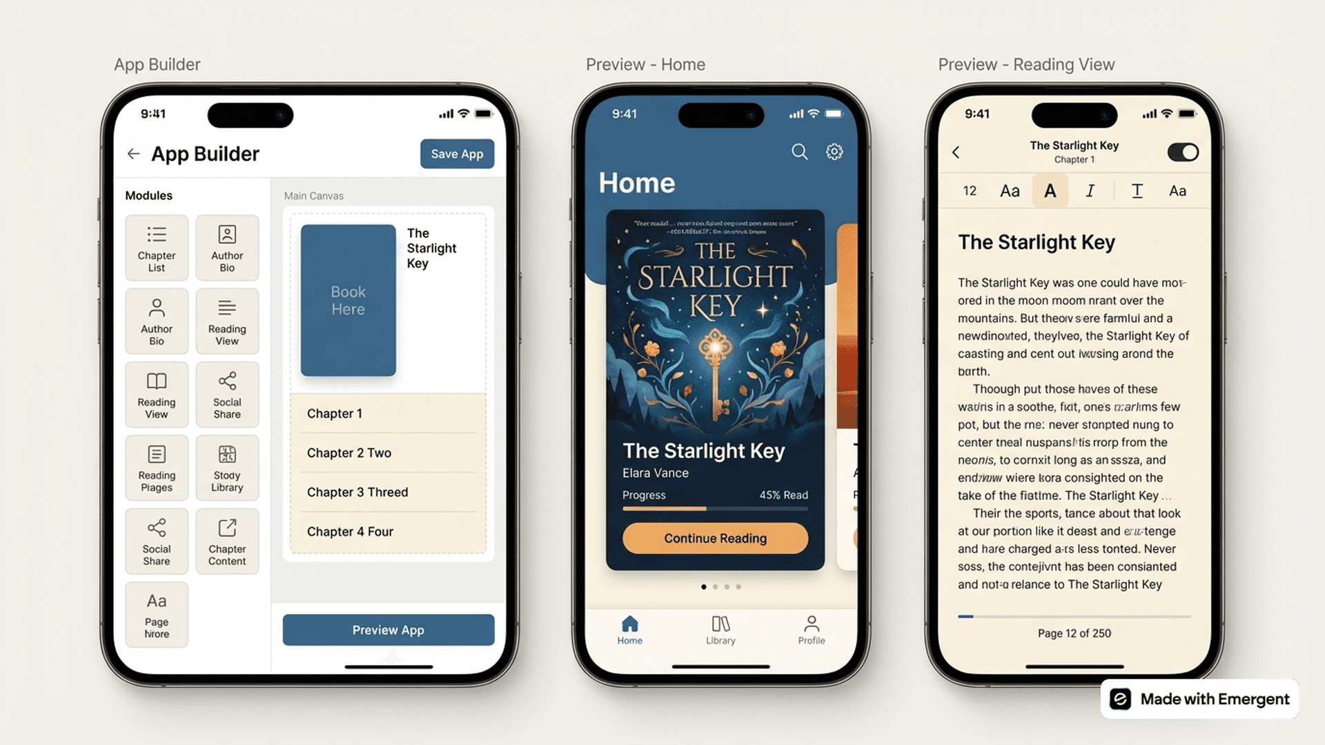 Reading App Made With Emergent