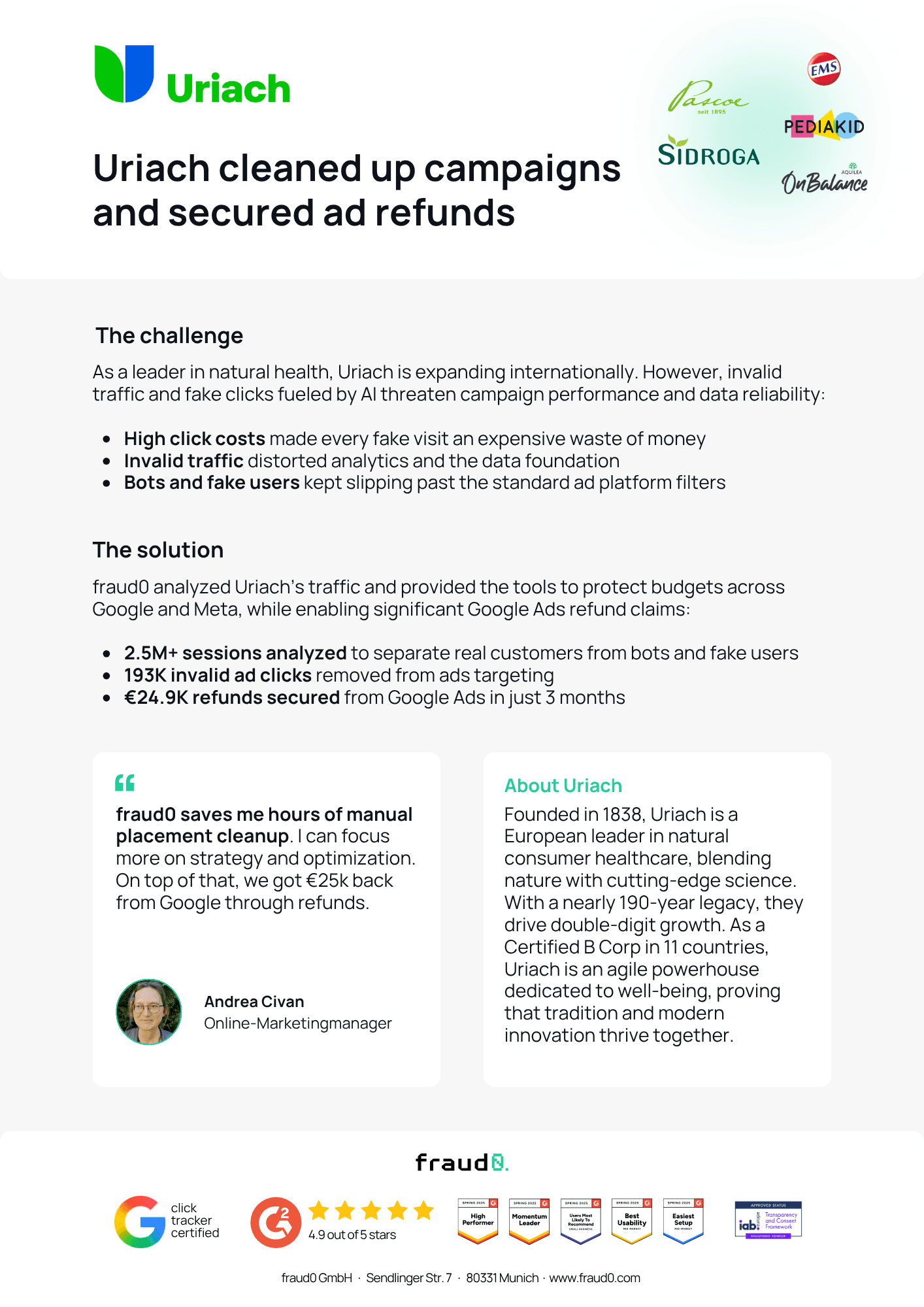 Image of the Uriach x fraud0 case study