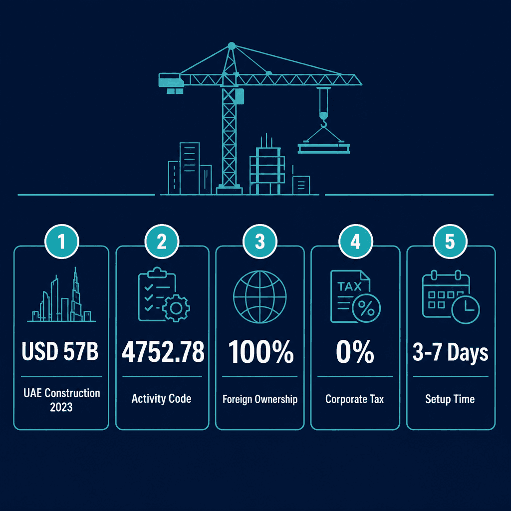 Infographic: How to Get a Crane Rails & Fixing Accessories Trading License in Dubai