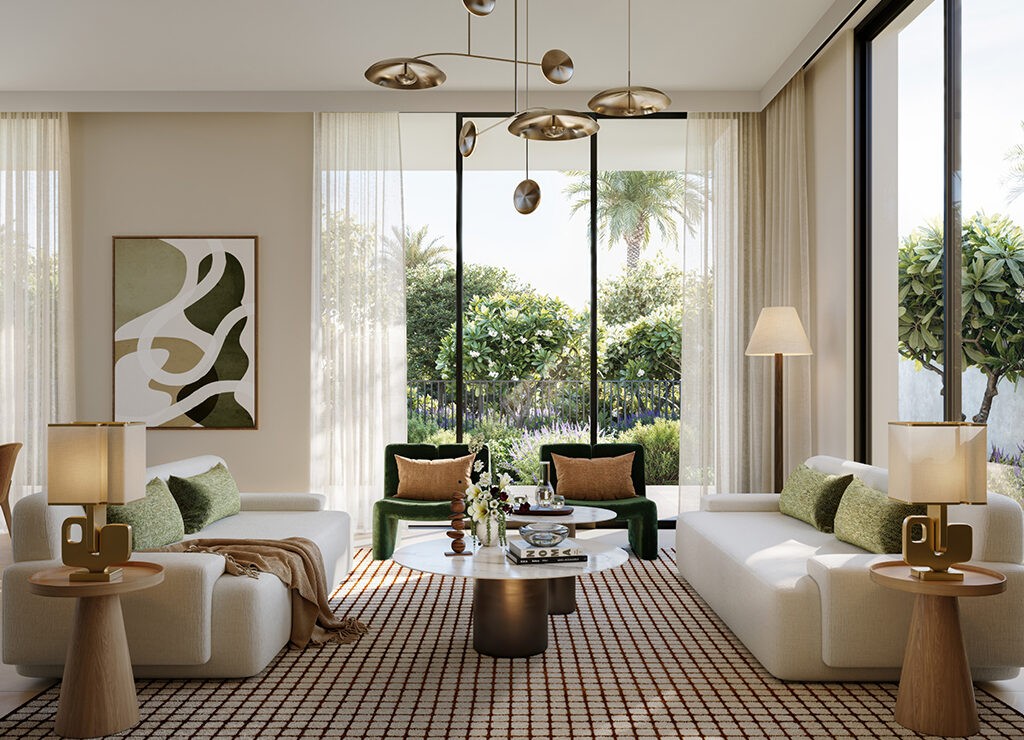 Sun-lit modern living room. Schedule a private viewing of this Salva the Heights home with our agent.