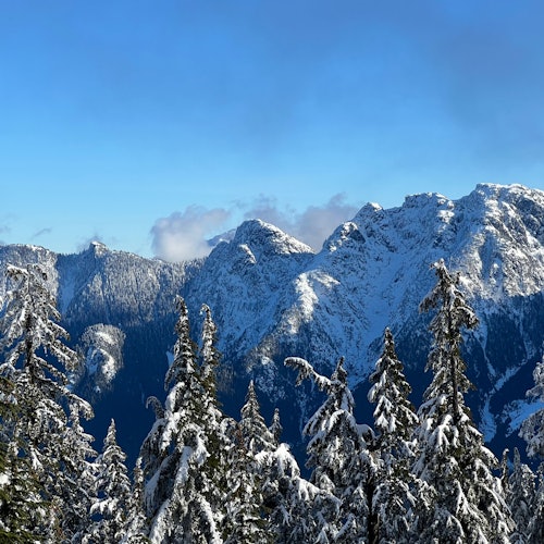 Views of Vancouver's mountains.