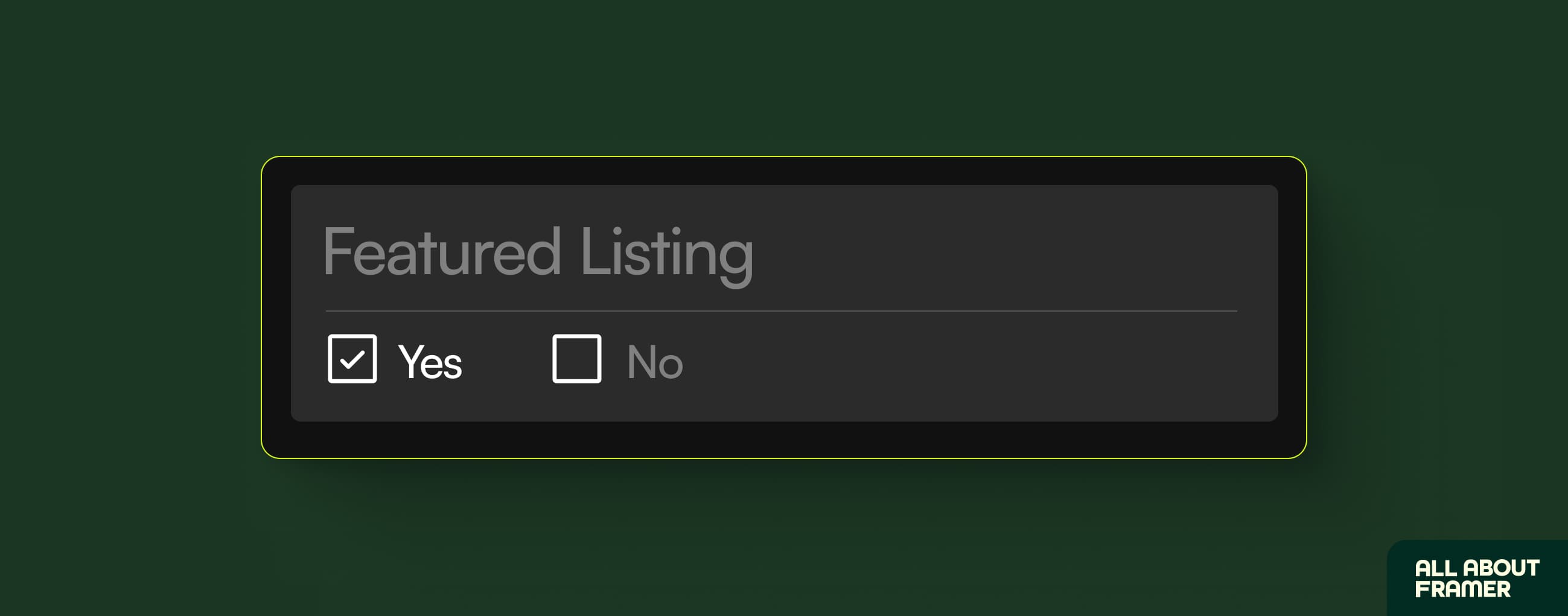 Checkbox filter in Framer