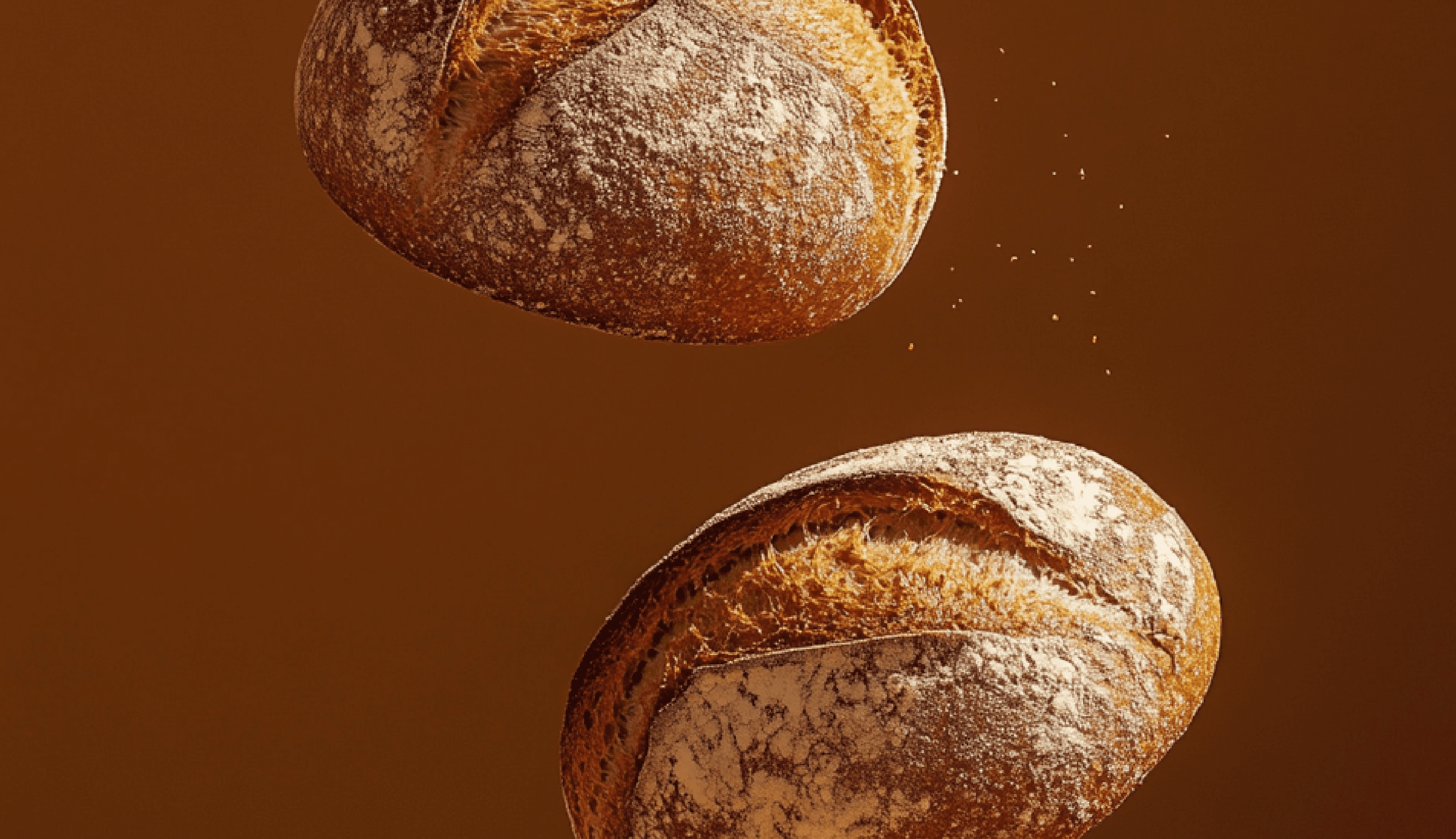 Image of bread on a brown background