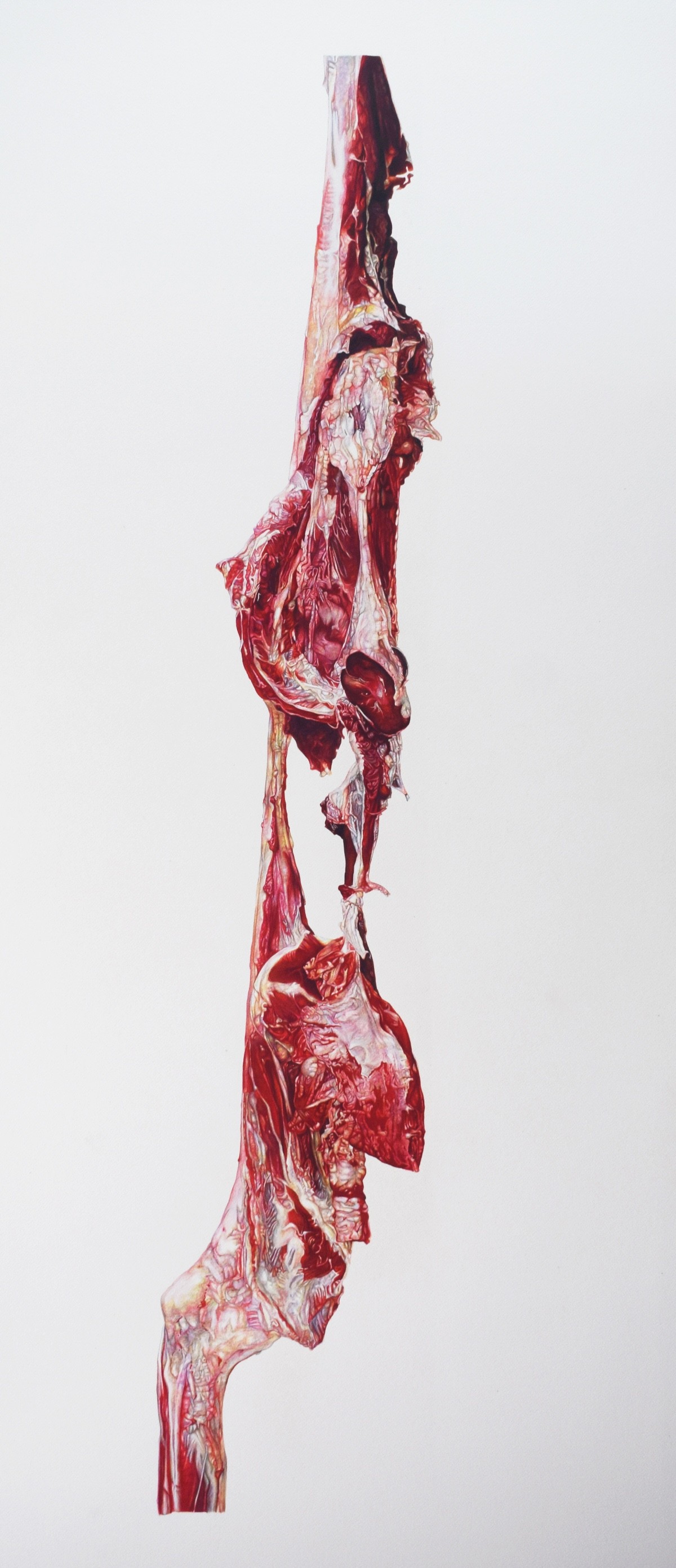 herd of sheep on road painting