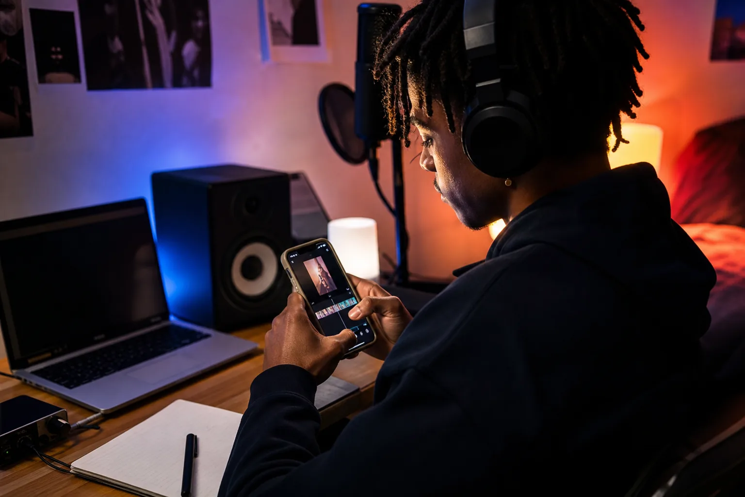 mobile lyric video maker for TikTok and YouTube Shorts
