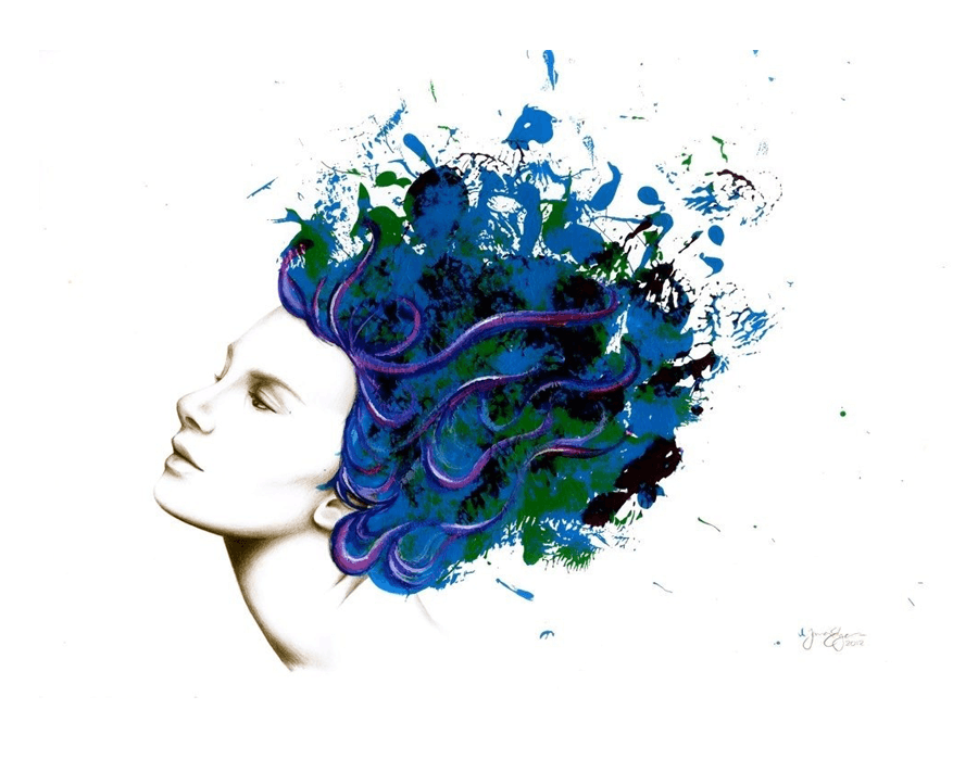 Looking up at a grand domed ceiling with columns