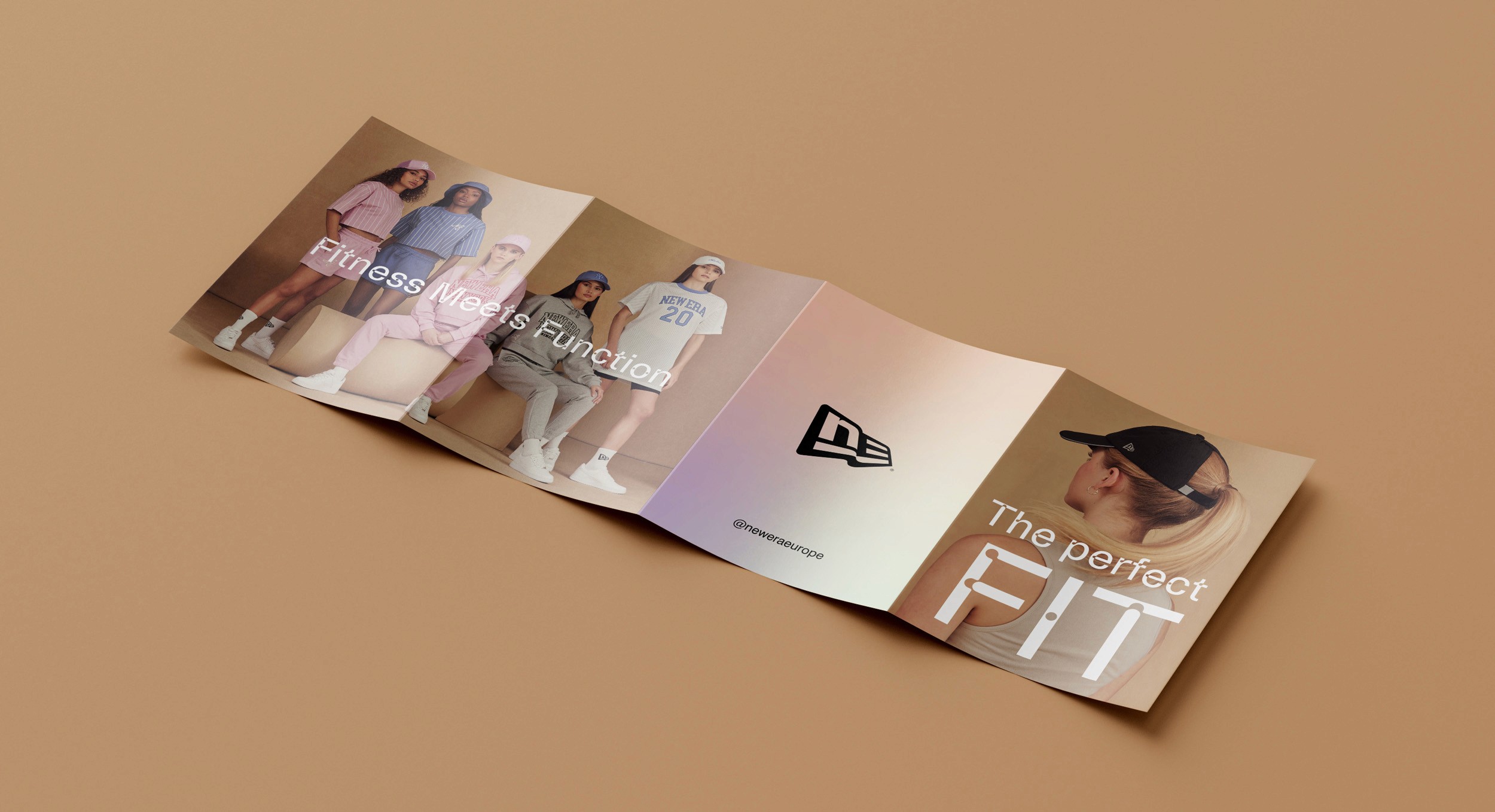 Printed campaign brochureand brand assets developed for a backless cap launch, featuring product messaging, identity design and marketing materials