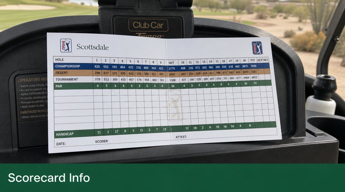 Printable TPC Scottsdale Scorecard