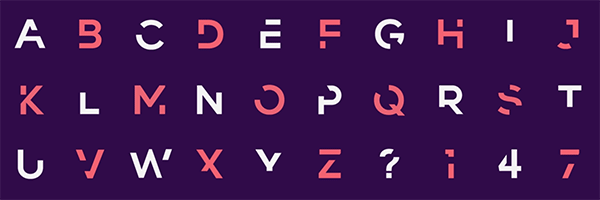 Purple Display font gif