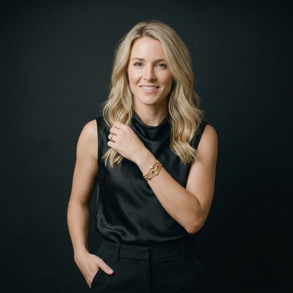 Portrait of Elena Rostova, Brand Manager at Aesthetic Skincare 