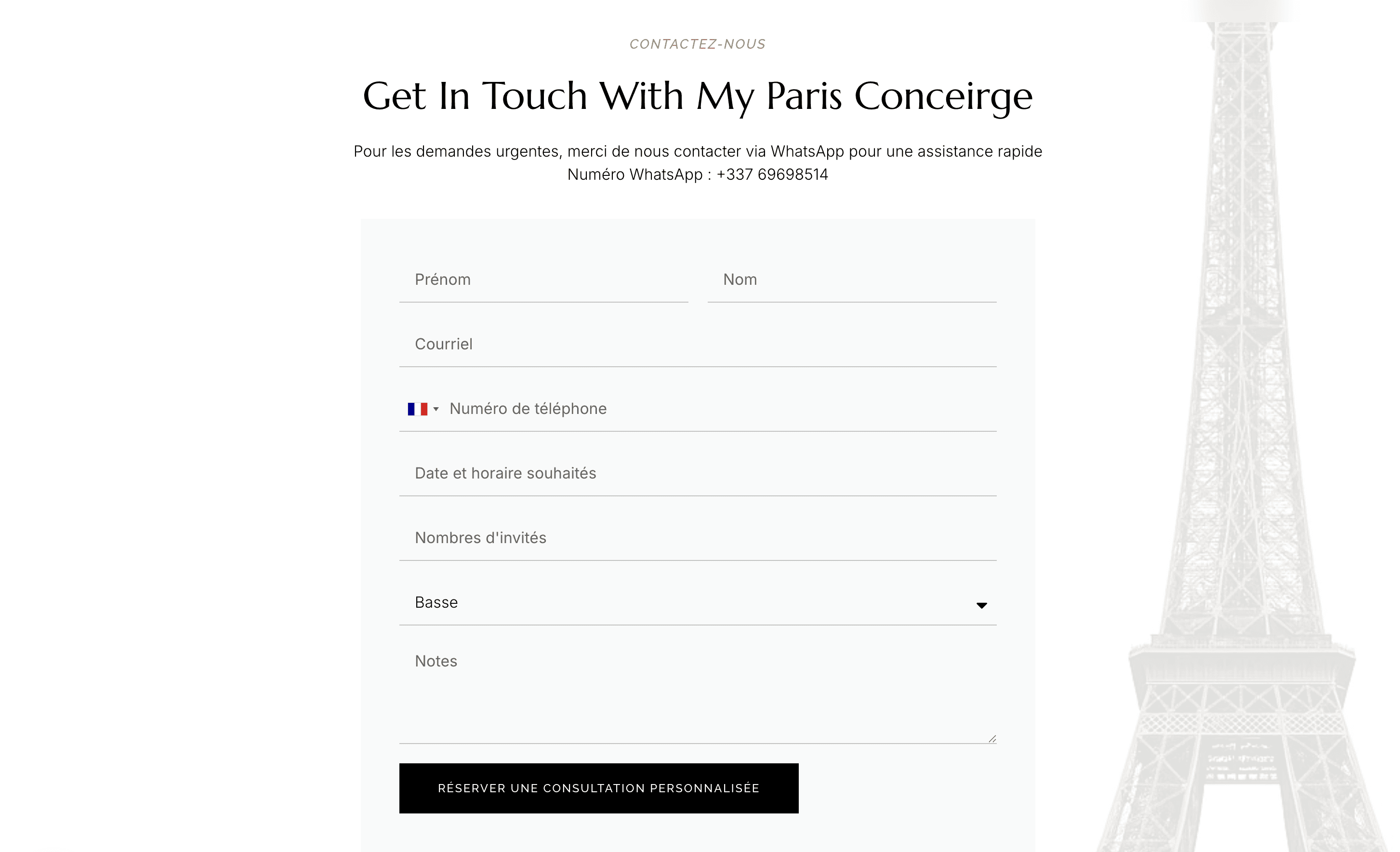 Page contact