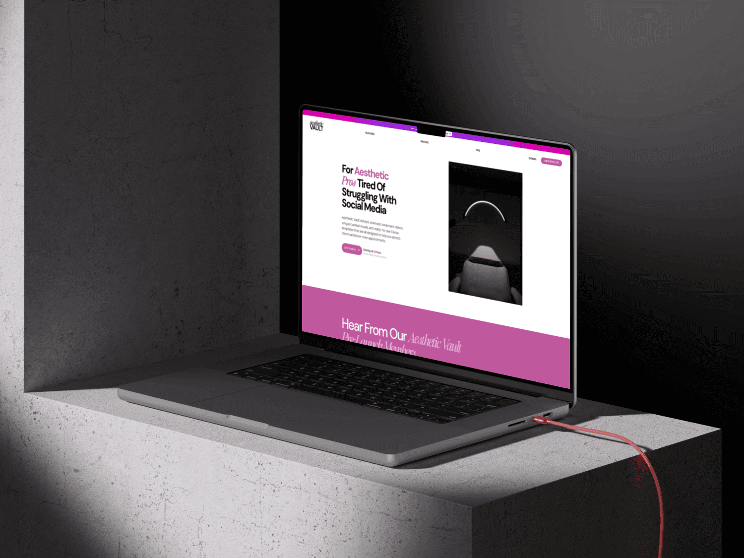 Professional Framer Template for the Aesthetic Vault Mockup