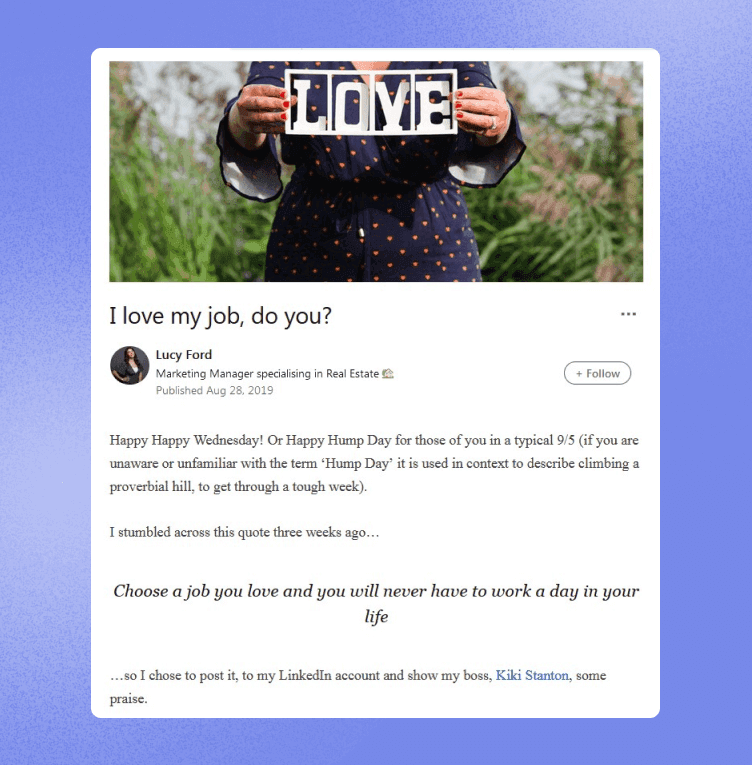 Write About Why You Love Your Job