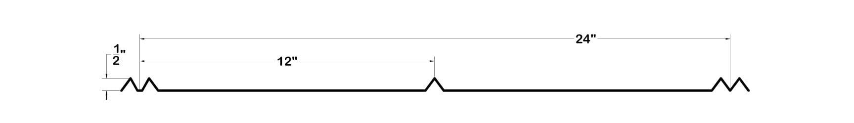 CTMRS 5 Vee panel profile illustration.