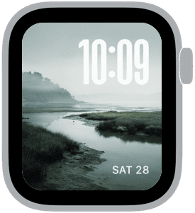 morning mist Apple Watch face preview 5 featuring gradient, modern, and spring.