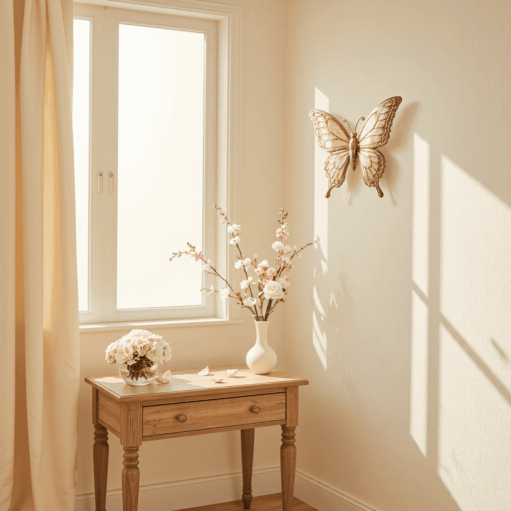 product photography of wall-mounted butterfly ornament