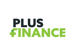 Logo of Plus Finance.